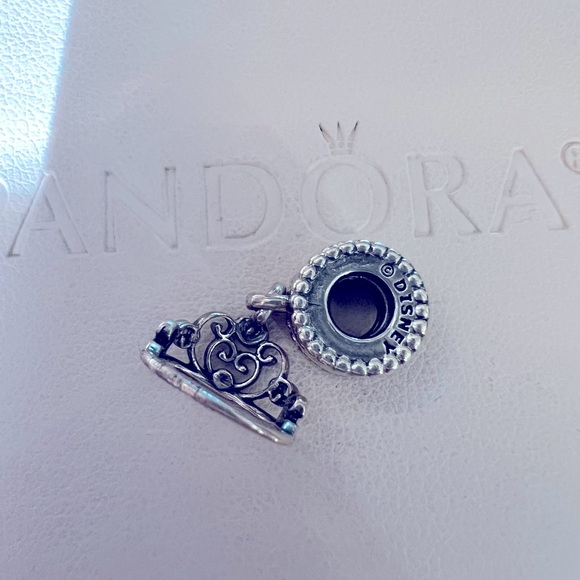 Authentic Disney Pandora Cinderella Tiara Dangle Charm - Picture 2 of 5